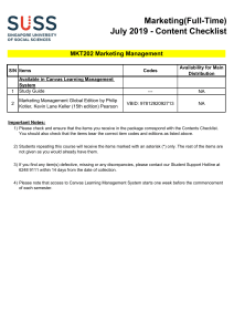 MKT FT Content Checklist