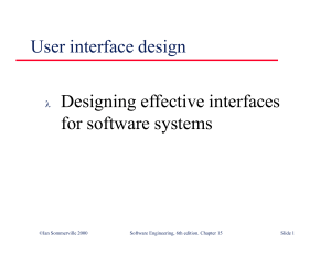 User Interface Design Principles & Interaction Styles