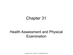 Chapter 031.pptx Health Assessment and Physical Examination