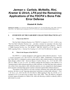 [13] - OVERVIEW OF FDCPA - BOOKLET, PG. 30