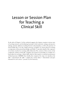 Lesson plan Clinical Teaching