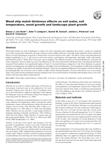 Wood chip mulch thickness effects on soil water, soil