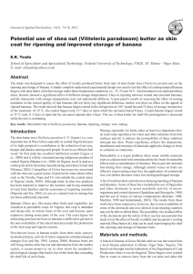 Potential use of shea nut (Vitteleria paradoxom) butter as skin