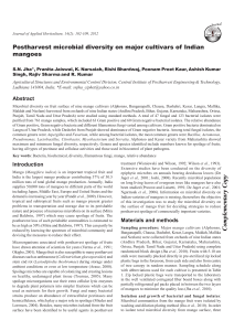 Postharvest microbial diversity on major cultivars of Indian