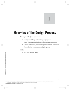Chapter 1 Overview of the Design Process