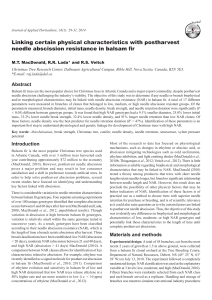 Linking certain physical characteristics with postharvest