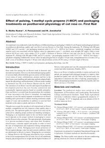 Effect of pulsing, 1-methyl cyclo propene (1-MCP) and packaging