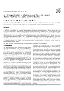 In vitro application of silver nanoparticles as explant