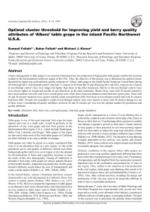 Optimal cluster threshold for improving yield and berry quality