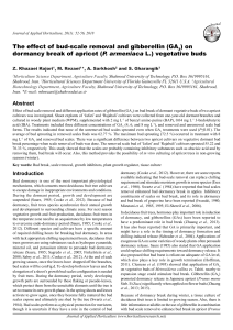 The effect of bud-scale removal and gibberellin (GA3) on