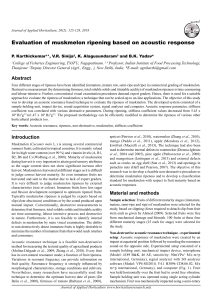 Evaluation of muskmelon ripening based on acoustic response