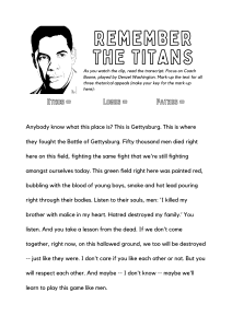 Remember the Titans Speech