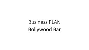 Business Plan- Bollywood Bar