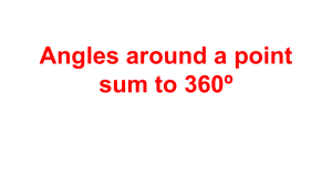 I know and can use the angle fact – Angles around a point sum to 360º