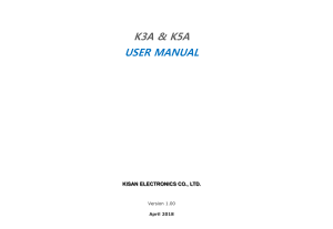 [K3A,K5A] User Manual(v1.00) Eng