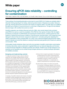 PCR contamination advice