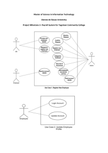Payroll System Project Milestone - Tagoloan Community College
