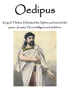 Oedipus CHaracters