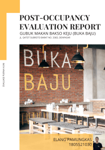 POST-OCCUPANCY EVALUATION REPORT