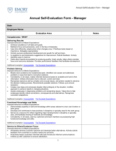 Annual Self-Evaluation Form Template