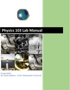 PHYSICS 103 lAB