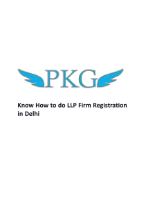 Know How to do LLP Firm Registration in Delhi - PKG Consultancy