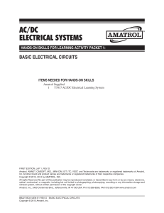 Learning activity packet 1 Basic Electrical Circuits