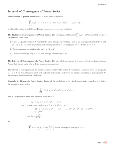 8 - Interval of Convergence of Power Series(2)