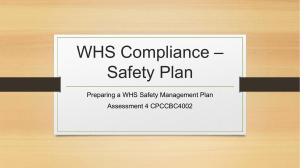 WHS Safety Management Plan v1.0