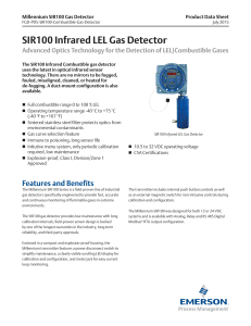SIR100 Infrared LEL Gas Detector - Emerson