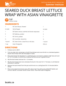 Seared Duck Breast Lettuce Wraps with Asian Vinaigrette
