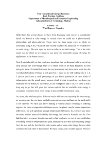 Wind Energy Overview: Renewable Resources Lecture