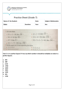 Practice sheet Grade 7 - 9th September