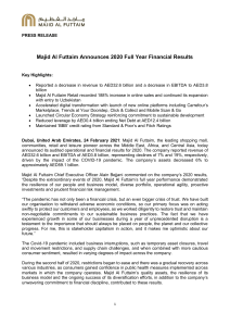 MAF HOLDING FY 2020 FINANCIAL RESULTS