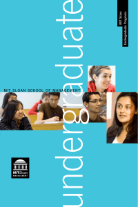 MIT Sloan Undergraduate Programs - 2012