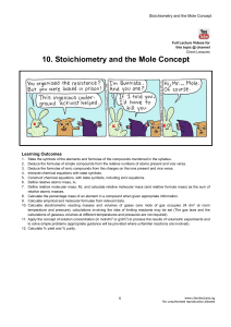 Moles And Stoichiometry