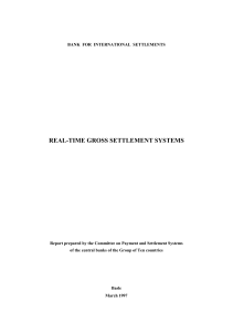 REAL-TIME GROSS SETTLEMENT SYSTEMS