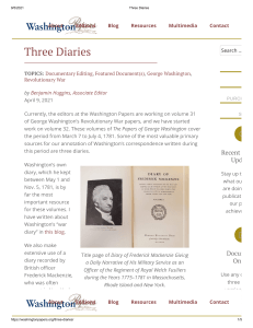Three Diaries