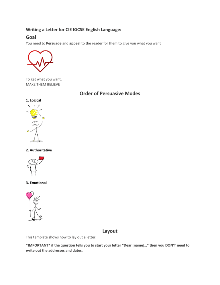 Letter Writing IGCSE 0500