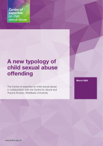 New typology of CSA offending