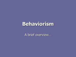 behaviorism 
