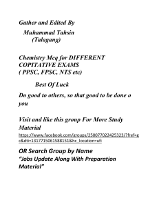Chemistry Data For Diferent Competative Exams