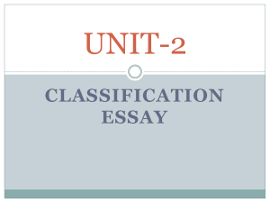unit-2classificationessay-110511133915-phpapp01