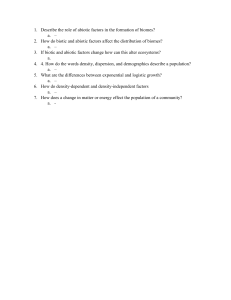 Free Response Questions Ecology Overview