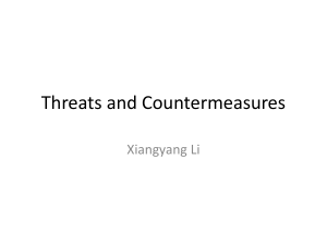 650.601 Lecture 3-2  Threats and Countermeasures