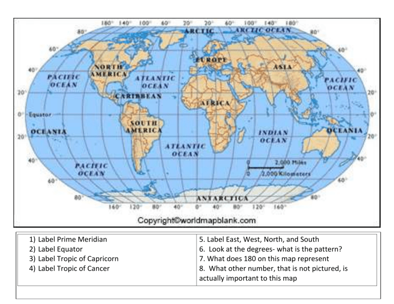 Equator And Prime Meridian Map Basics Of Longitude To Prepare For Time Zone