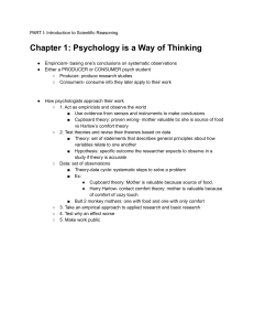 PSY290- Intro to Research Methods: Notes