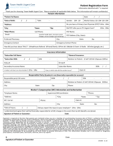 Basic Patient Registration Form Template