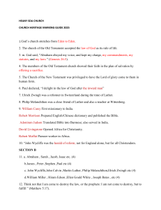 Church Heritage Marking Guide 2025 Study Material
