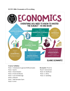 ECON 1006: Economics of Everything Course Syllabus